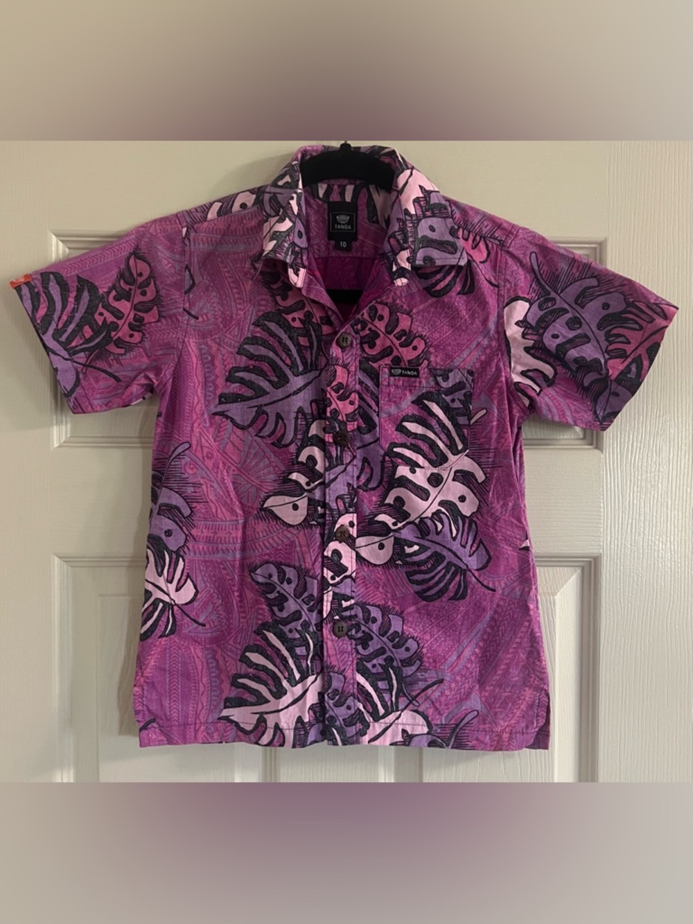 Tanoa- Pink and Purple Tropical Button-Down Shirt
